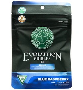 Evolution 3.0 -  Evolution-Edibles 3.0-Blue Rasberry-200mg-10 pieces