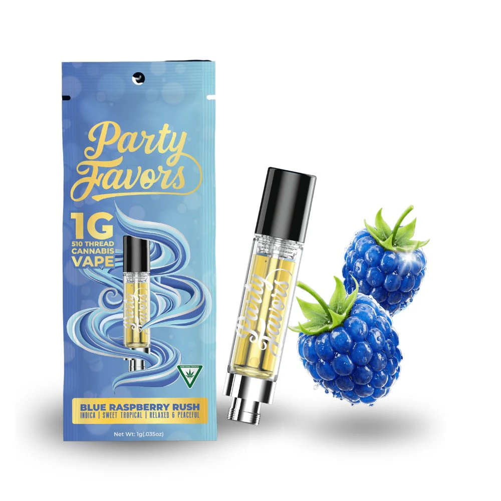 Party Favors - Blue Raspberry Rush 1g Cartridge - PARTY FAVORS Main Image