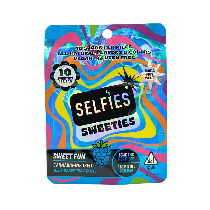 SELFiES - Selfies - Sweeties - Blue Raspberry Tarts - Edible - 10pk - 100mg Main Image