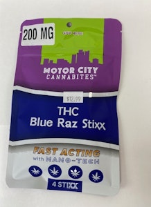 MOTORCITY CANNABITES - Motor City Cannabites | Blue Raz Stixx | 200 mg