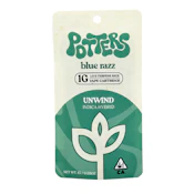 Potters - Live Resin - Blue Razz - Unwind - Vape Cart - 1.0g