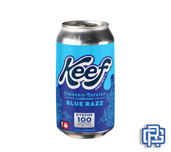 Keef Classic Sodas - Blue Razz Soda | 12oz 100mg (THC)