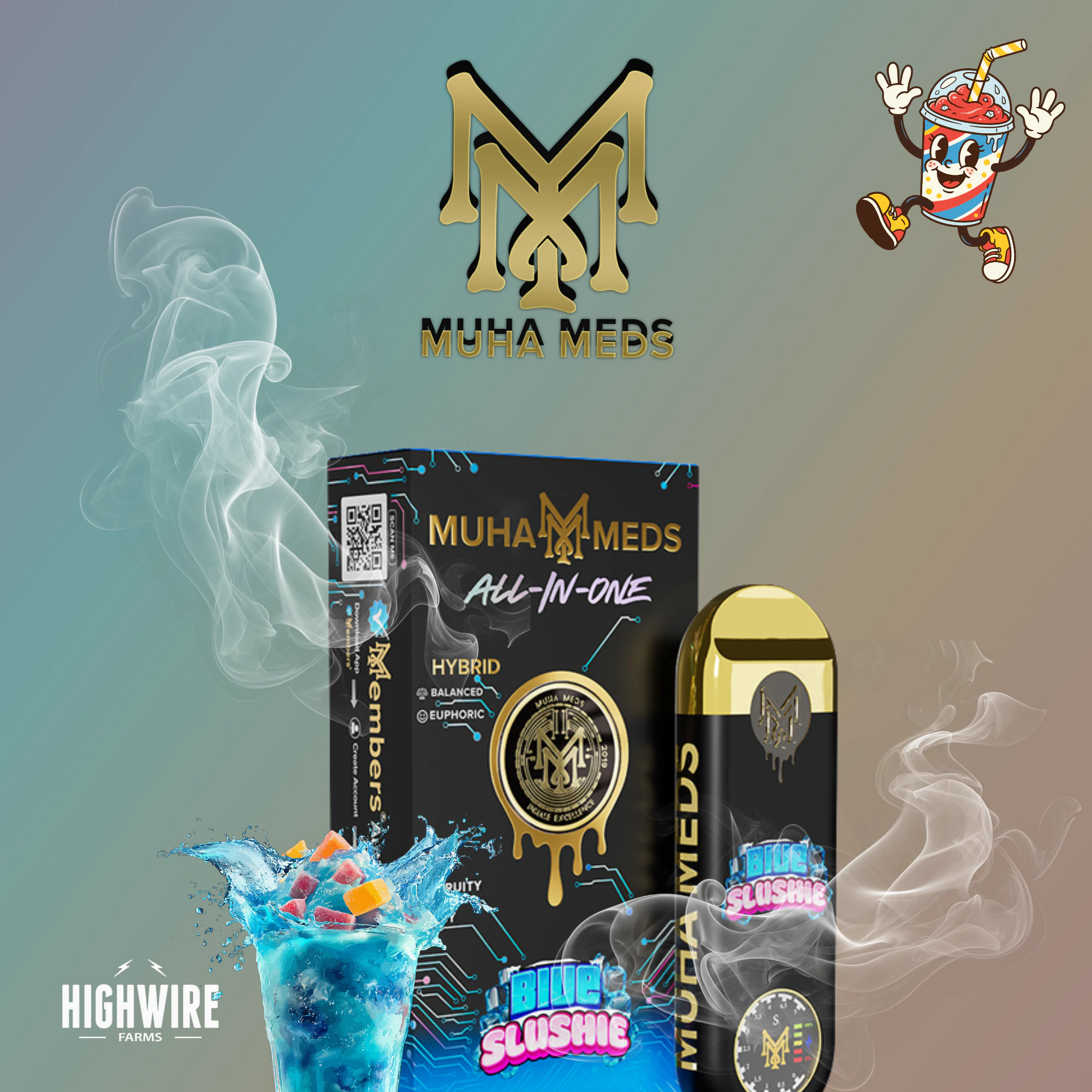 Distro 10 - Muha Meds Blue Slushie Disposable 2g Main Image