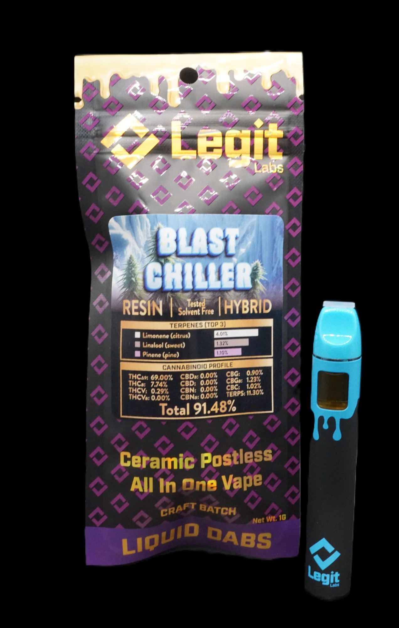 Legit Labs - AIO Vape - Cured Resin - Blast Chiller Main Image