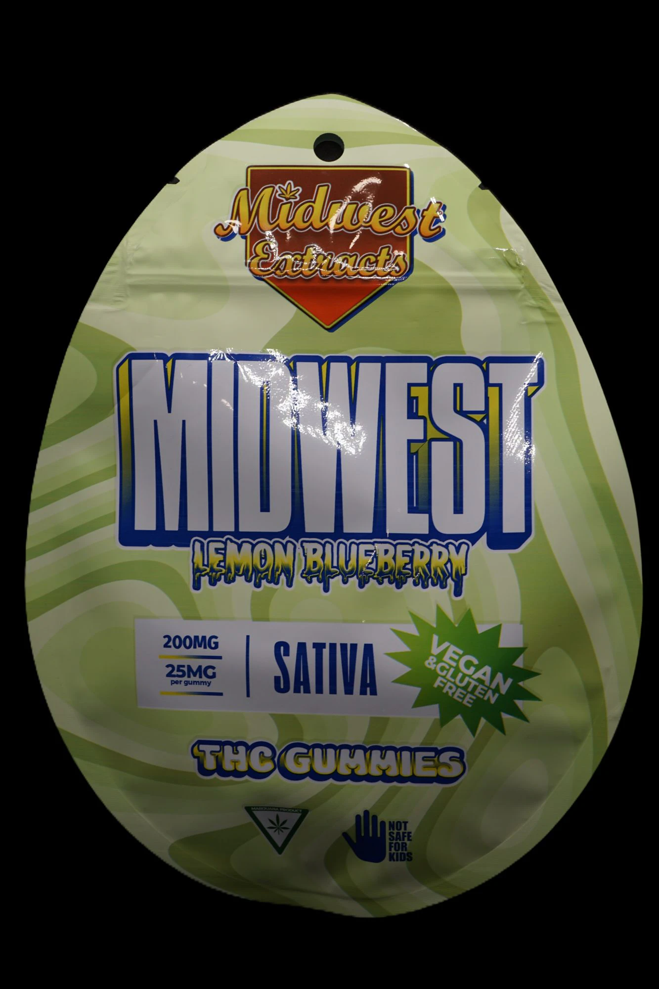 Midwest Extracts - Midwest Extracts Blueberry Lemon 200mg Gummy 8pk EXP:03/27/27 Main Image