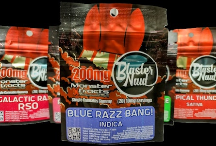 MONSTER XTRACTS - GUMMY - BLUE RAZZ BANG! - 200MG BLASTERNAUT - MONSTER X
