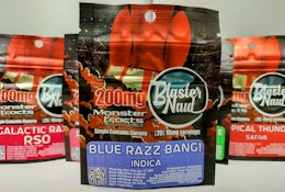 BLUE RAZZ BANG! - 200MG BLASTERNAUT GUMMY - MONSTER X