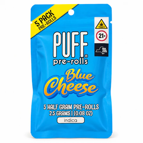 PUFF - Blue Cheese – Indica – 29.17% THC | 2.5g (Pre-Rolls, 5 Pack) | PUFF  L10 MIDDLE
