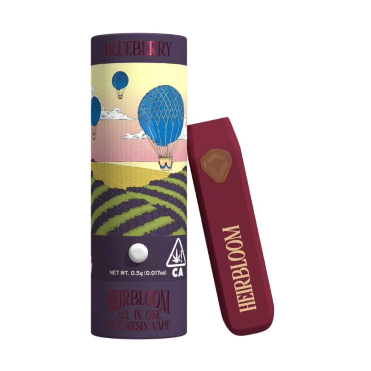 Heirbloom by CBX - Blueberry (I) | 0.5g Cartridge Live Resin AIO | Heirbloom by CBX Main Image