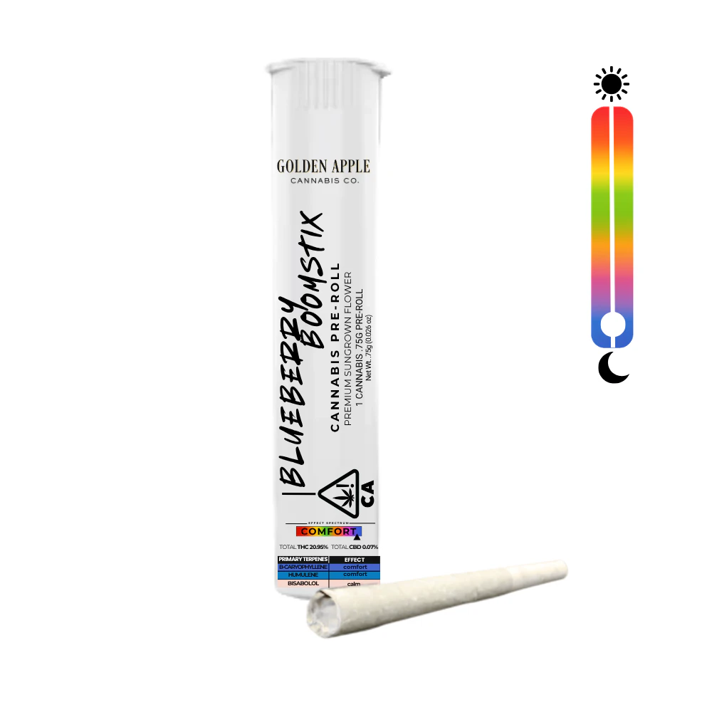Golden Apple Cannabis Co. - Blueberry Boomstix | 0.75g | Indica | Single Pre-Roll Main Image