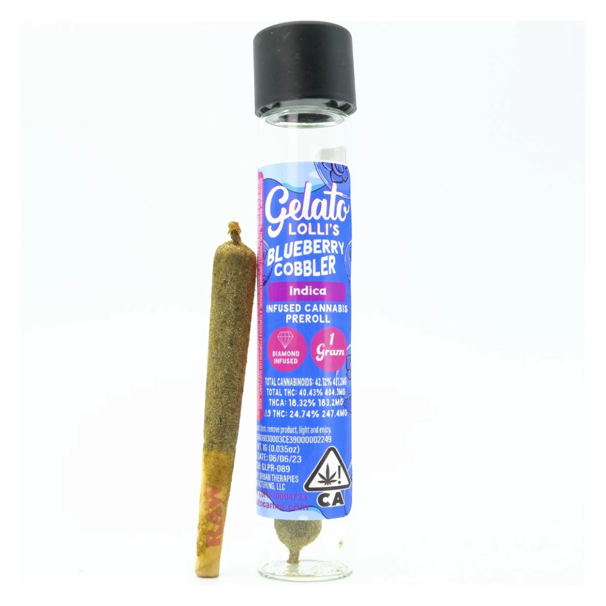 Gelato - Blueberry Cobbler Lolli (I) | 1.2g Infused Preroll | Gelato Main Image