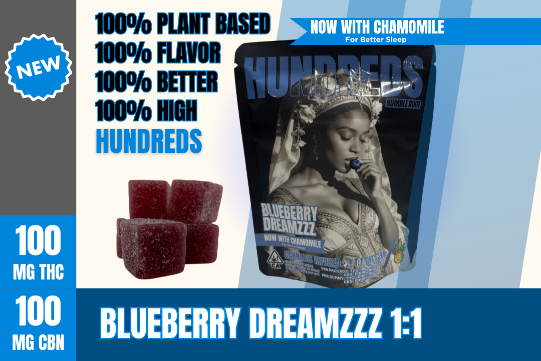 200mg THC:CBN Blueberry Dreamzzz Gummies (10mg THC, 10mg