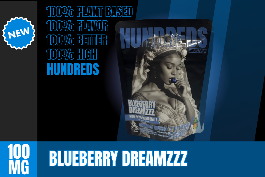 200mg THC:CBN Blueberry Dreamzzz Gummies (10mg THC, 10mg CBN - 10 pack) - HUNDREDS picture