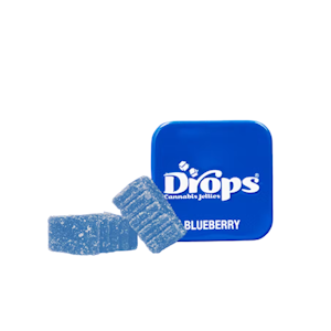 Drops Gummies - 250mg 4:1 CBD:THC Blueberry Gummies (Gmo x Legend OG) (100mg CBD, 25mg THC,  - 2 pack) - Drops