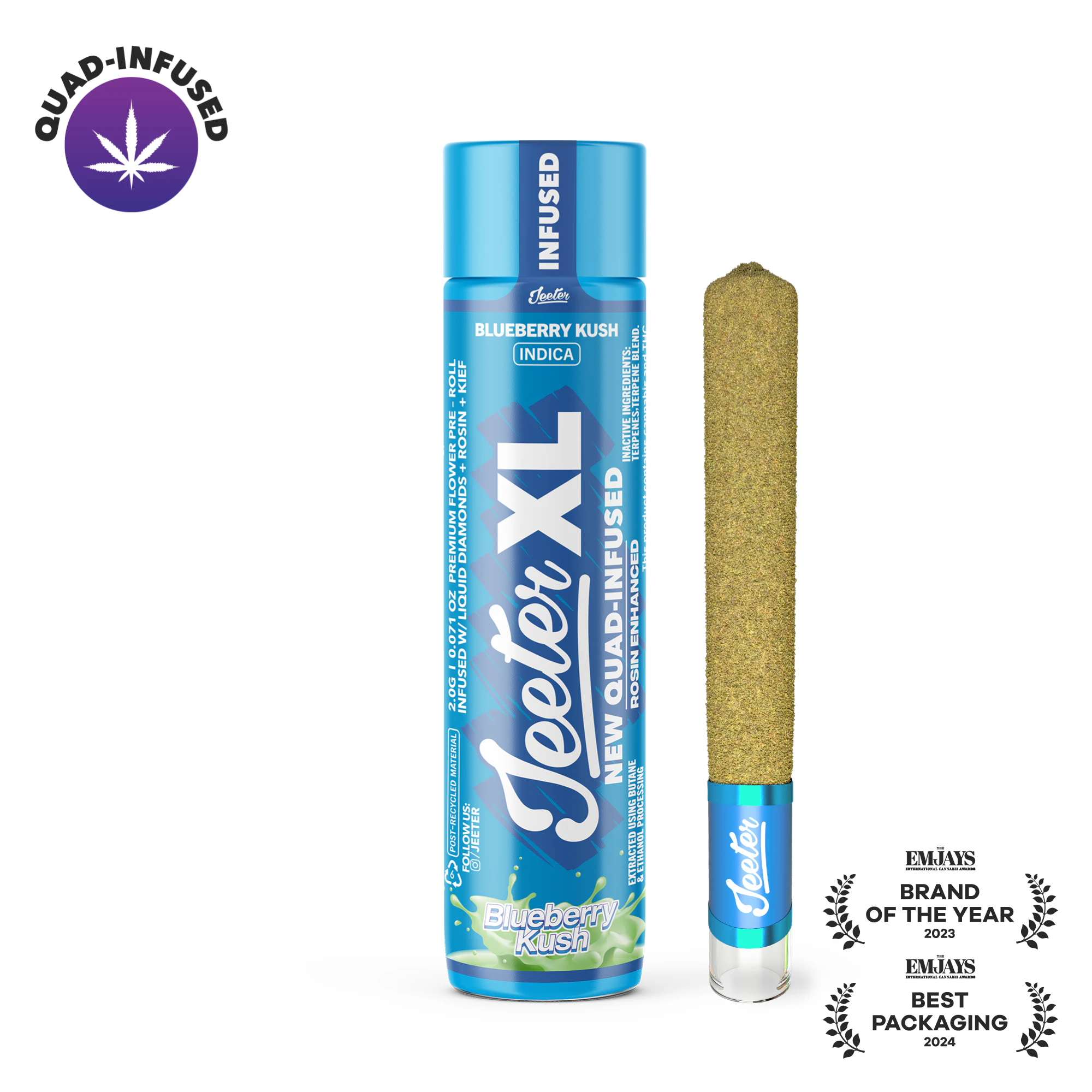 Jeeter - Jeeter XL | Blueberry Kush | Infused Preroll | 2g Main Image