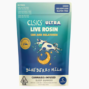 CLSICS - Edible - Blueberry Milk - 1:1:1 THC:CBD:CBN - Live Rosin Gummies - 10PK - 100MG