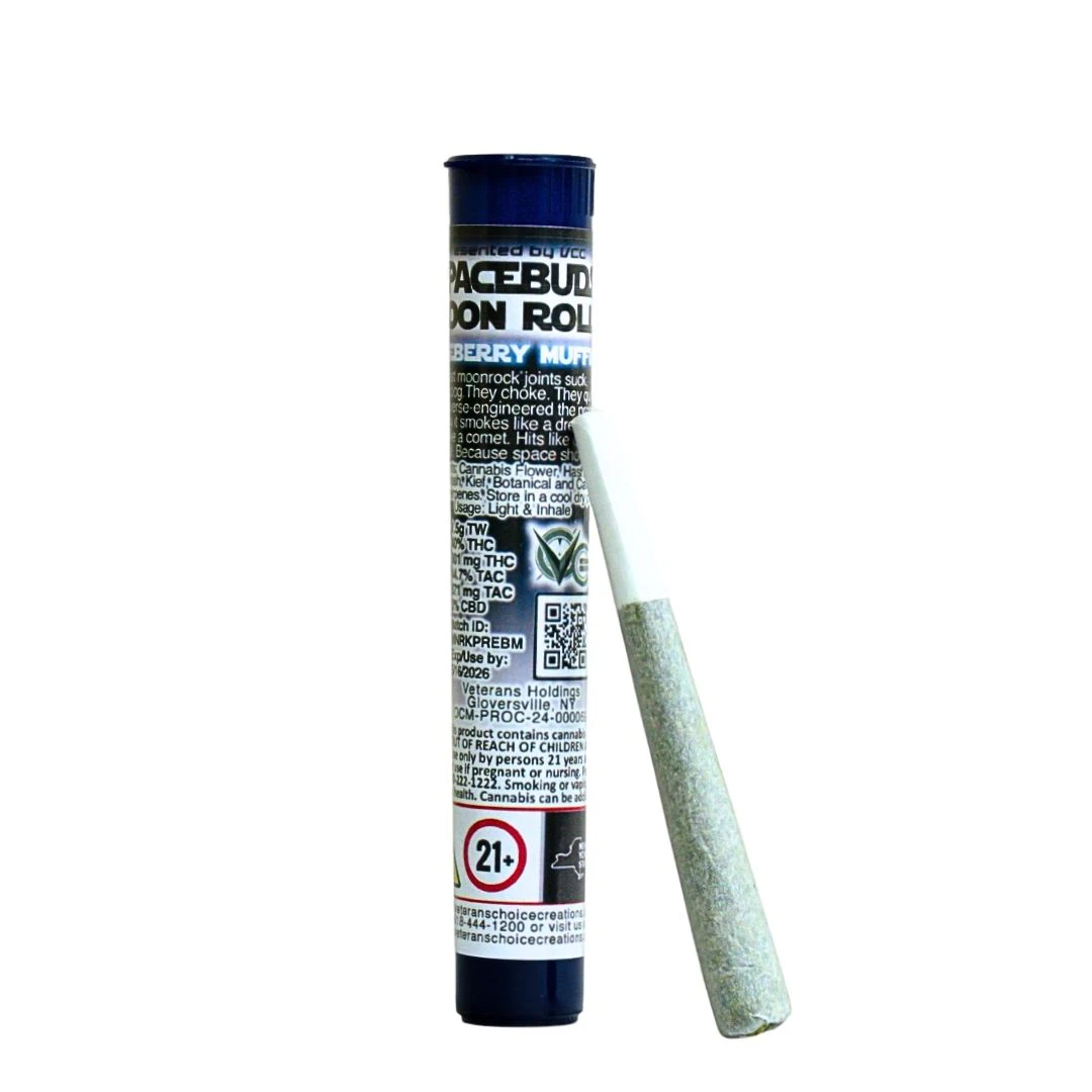 SPACEBUDS - Spacebuds - Moon Rolls - Blueberry Muffin - MoonRocks Infused - 1.5g - Preroll Main Image