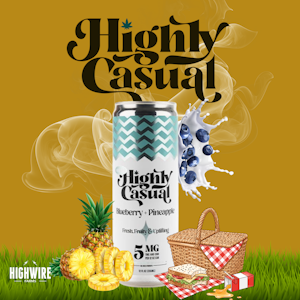 HIGHLY CASUAL - Highly Casual Seltzer Blueberry Pineapple 5mg