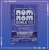 Nom Nom Edible Co. | Comfort Blueberry Sky | 200mg Live Resin Gummies