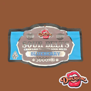Devour - Devour 3000 mg Sour Belts- Blueberry