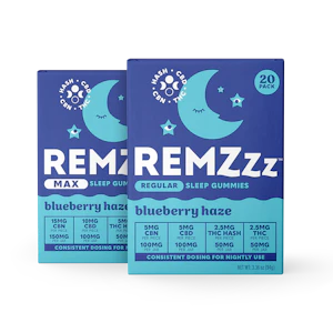 REMZzz - REMZzz - Blueberry Haze - Hash Infused Gummies - 100mg 20pk