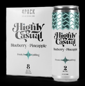 Highly Casual | Seltzer | Blueberry + Pineapple 4-Pack | 8mg
