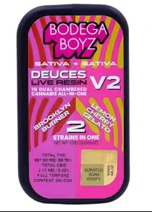 Bodega Boyz - Bodega Boyz Brooklyn Burner x Lemon Cherry Gelato Live Resin Dual Chamber Vape 1g Main Image