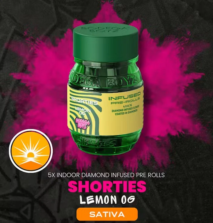 Bodega Boyz - Bodega Boyz Shorties Lemon OG Diamond coated / Infused Pre-Rolls 4pk Main Image