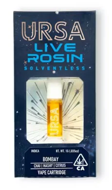 URSA Extracts - URSA 1g Bombay Live Rosin Cartridge Main Image