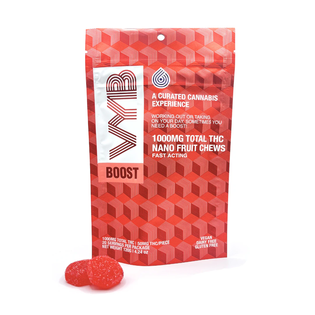 VYB Edibles - Boost (1,000mg) Kiwi Strawberry Chews Main Image