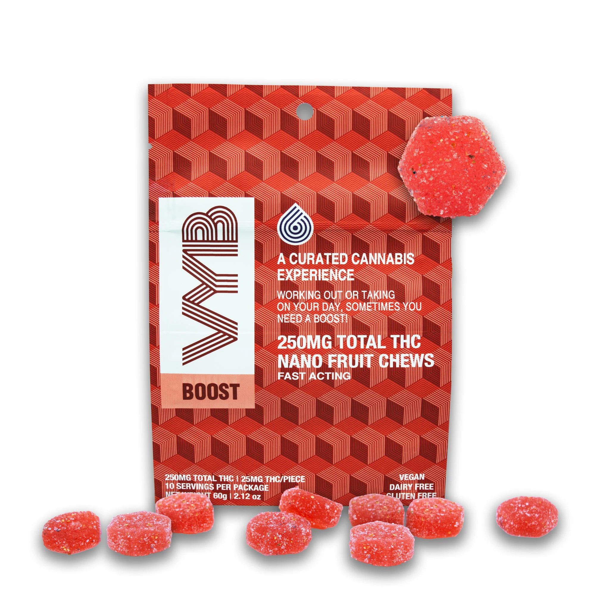 VYB Edibles - Boost (250mg) Watermelon Chews Main Image