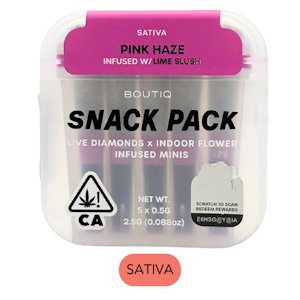 BOUTIQ - Boutiq - Diamonds - Pink Haze - Infused Preroll Pack - 5pk - 2.5g