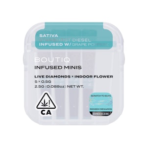 BOUTIQ - 5 PACK INFUSED - STARBURST DIESEL .5G - BOUTIQ