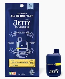 JETTY EXTRACTS - Jetty 1g Brazilian Limeade Solventless AIO Disposable