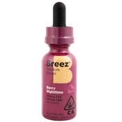 Berry Nighttime Tincture Drops | 333mg THC : 333mg CBN | Breez