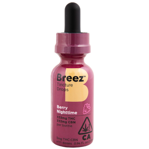 BREEZ - Berry Nighttime Tincture Drops | 333mg THC : 333mg CBN | Breez