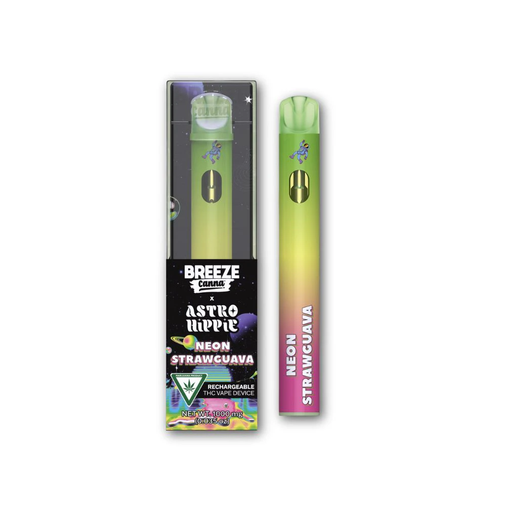 Breeze Canna - Neon StrawGuava 1g Disposable - BREEZE CANNA x ASTRO HIPPIE Main Image