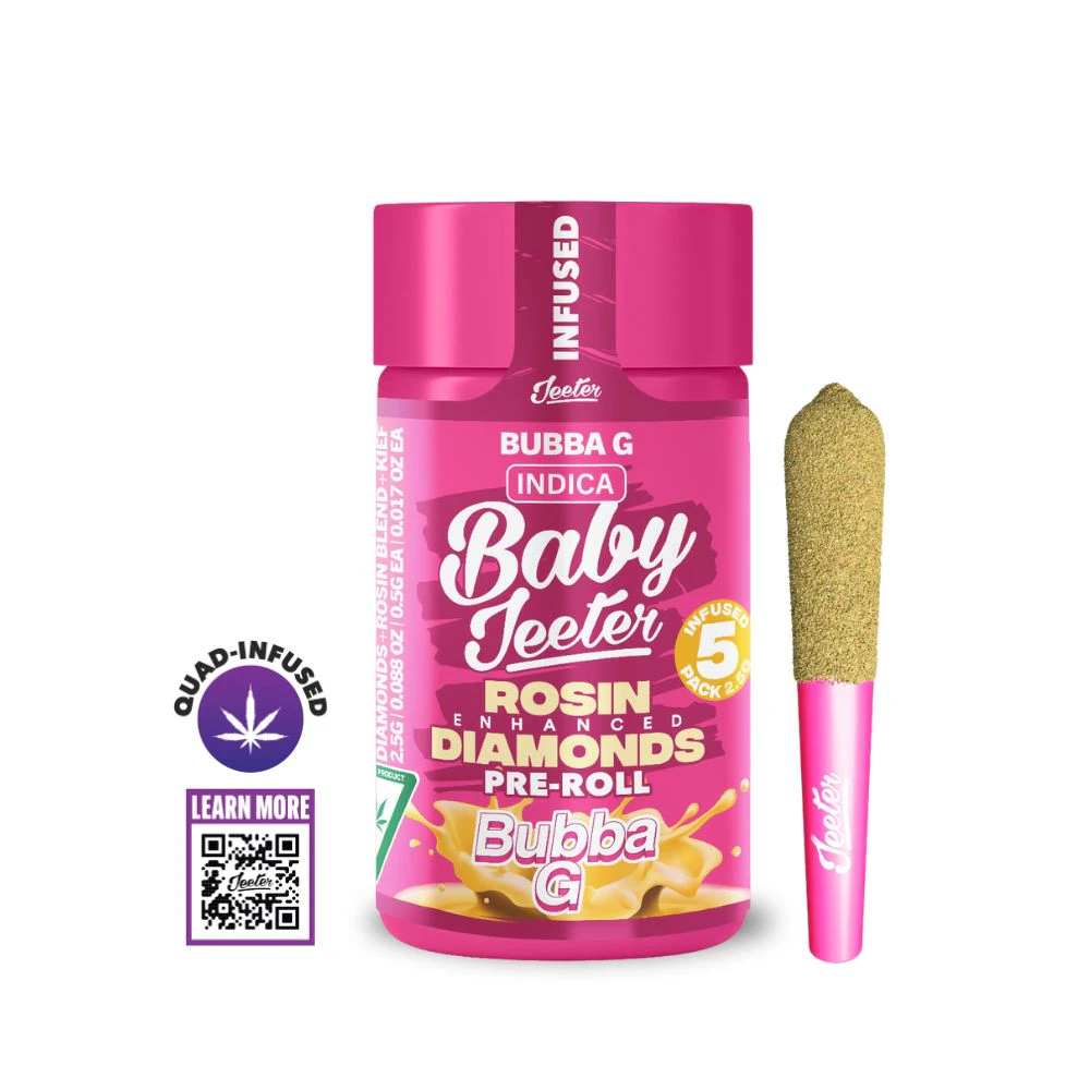 Jeeter - Bubba G 5pk Infused Prerolls (2.5g total/.5g each) - JEETER Main Image