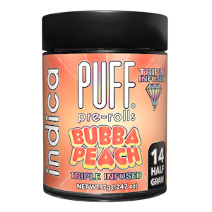 PUFF - Bubba Peach (I) | .5g 14pk Triple Infused Diamond Prerolls | Puff