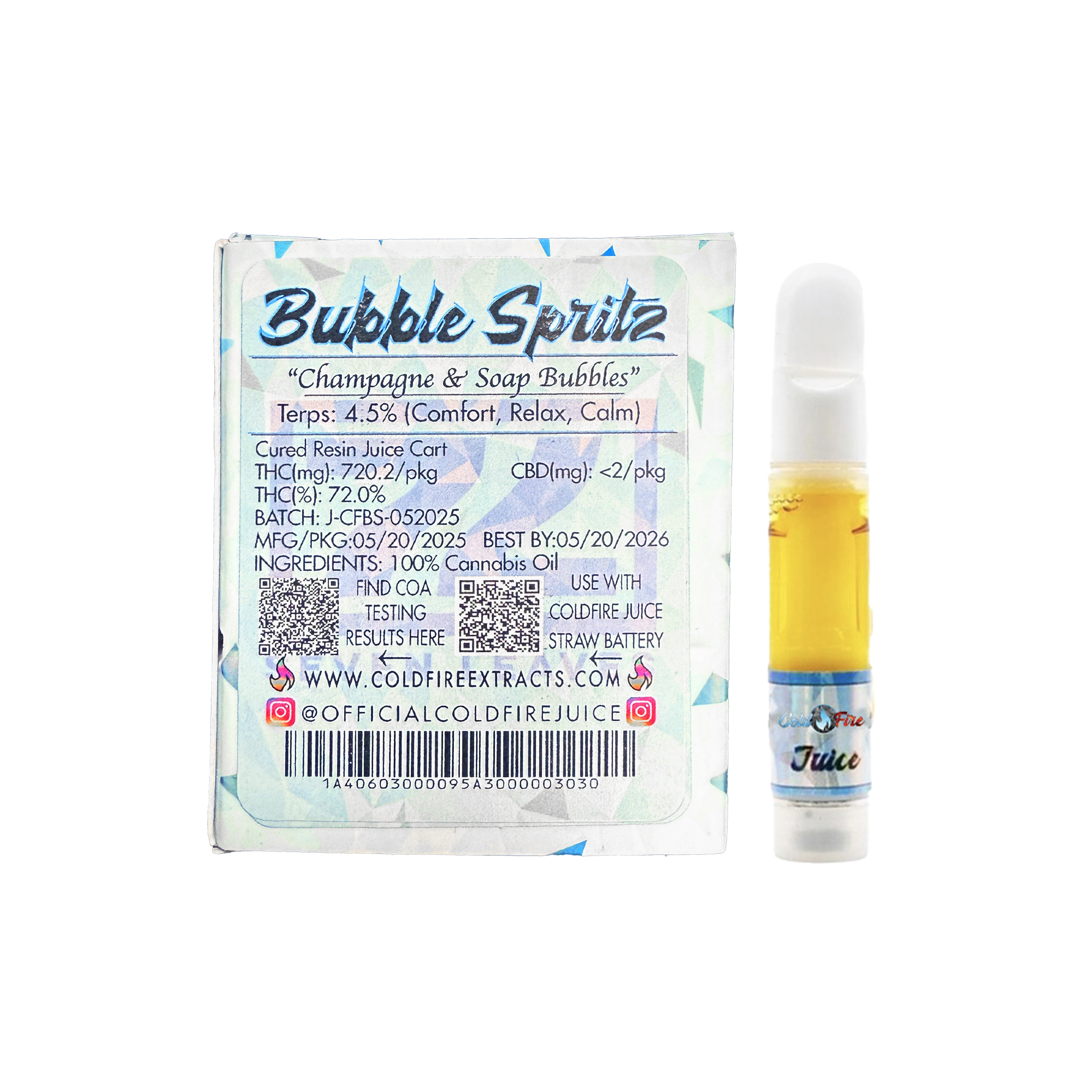 ColdFire x Seven Leaves Bubble Spritz Cured Juice Cart 1.0g