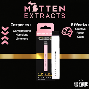 MITTEN EXTRACTS - Mitten Extracts Disposable Bubblegum Zkittlez Distillate + Live Resin Terps 1g