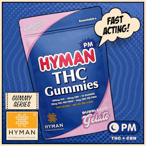 HYMAN - Hyman - Bubblegum Gelato Gummies 200MG (10x20MG)