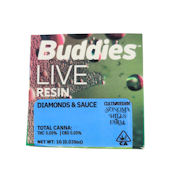 Buddies | Blueberry Cupcake | Live Resin Diamonds & Sauce | [1g] | Hybrid