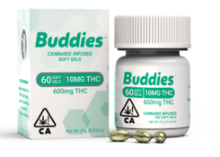 Buddies - THC 10mg Capsule 60pc - 600mg