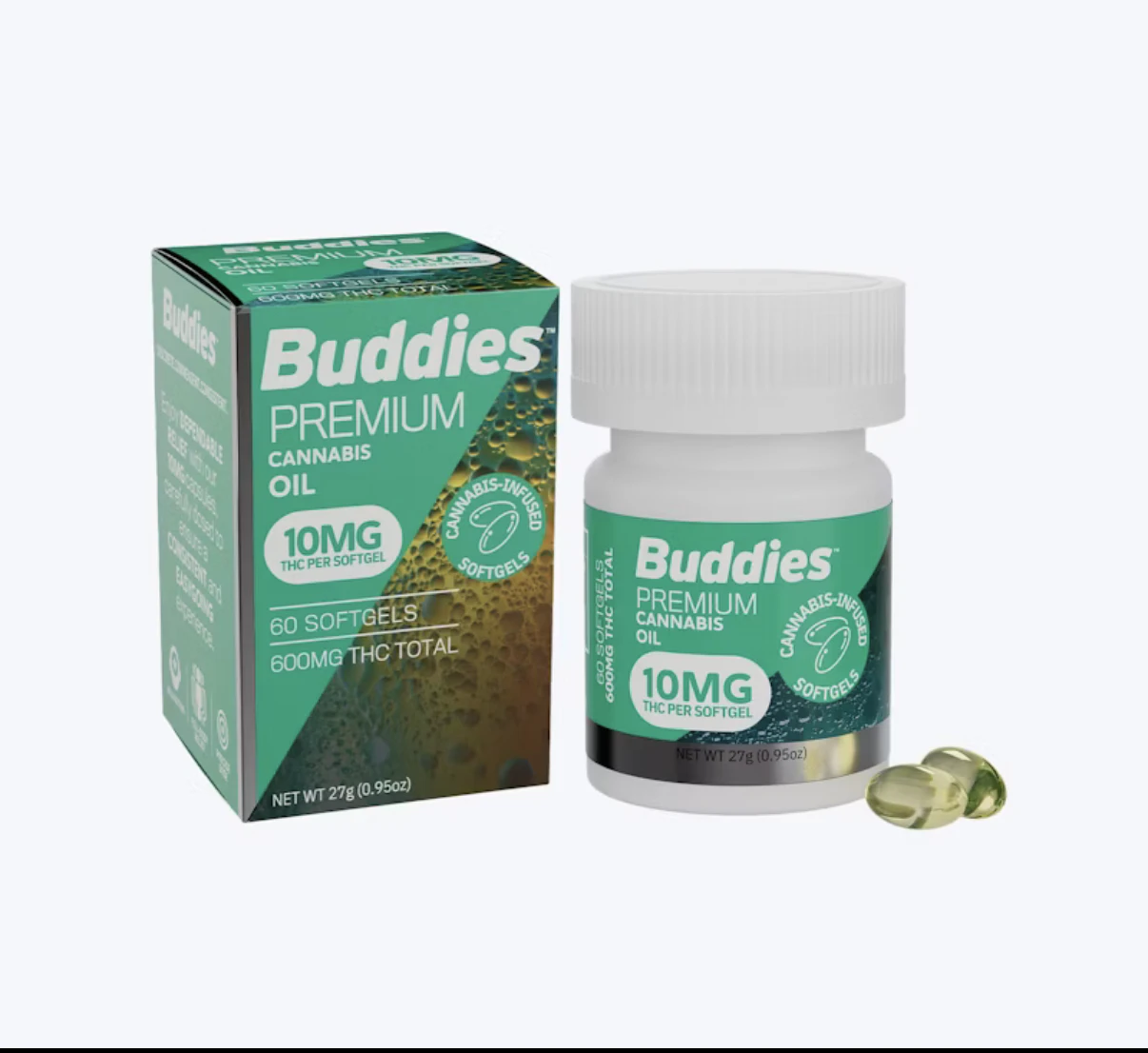Buddies Brand - Buddies Premieum THC softgels - 10mg x 60 Main Image