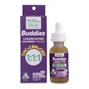 Buddies - Acai Berry Sunset (Live Resin) 1:1:1 - Tincture - CBD:THC:CBN 300:300:300MG