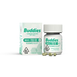 Buddies - Buddies - 30mg:1mg CBD:THC Capsules 30 Ct