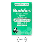 Buddies - Live Resin - Hybrid 25mg Ea. - Capsules - 40ct - 1000mg