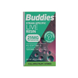 BUDDIES - LIVE RESIN - 25MG HYBRID CAPS (40CT) - BUDDIES