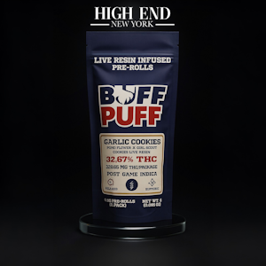 Buff Puff - Buff Puff Live Resin Infused 0.5g Pre-Rolls (2 pack) Garlic Cookies